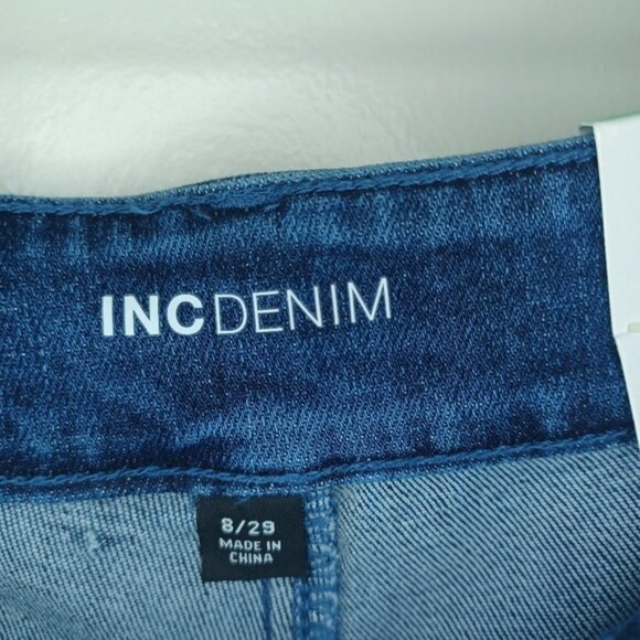 INC International Concepts Blue Flare Wide Leg Jeans - Picture 9 of 11